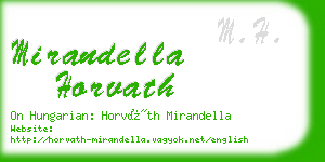 mirandella horvath business card